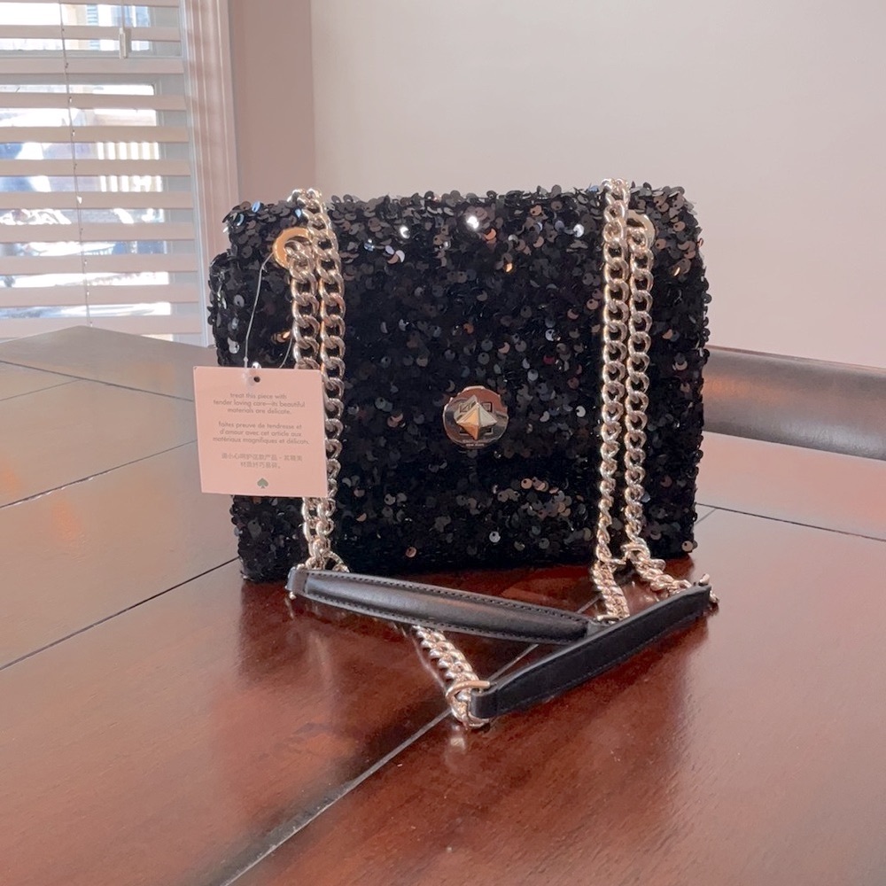 Gorgeous black sequin rare Kate Spade bag